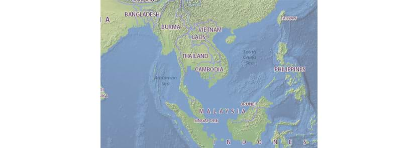 Map of South East Asia