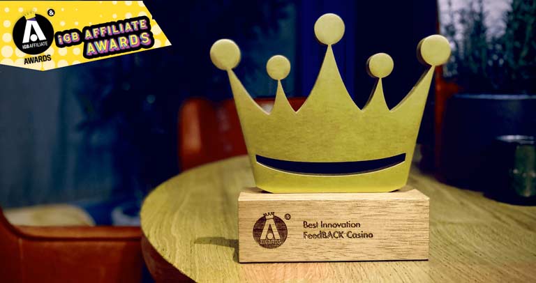 IGB Affiliate Awards 2020 Best innovation for FeedBACK Casino