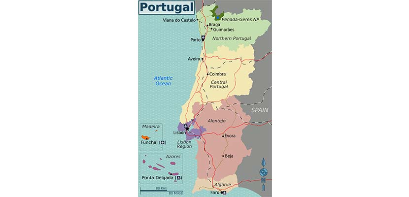 Portugal map