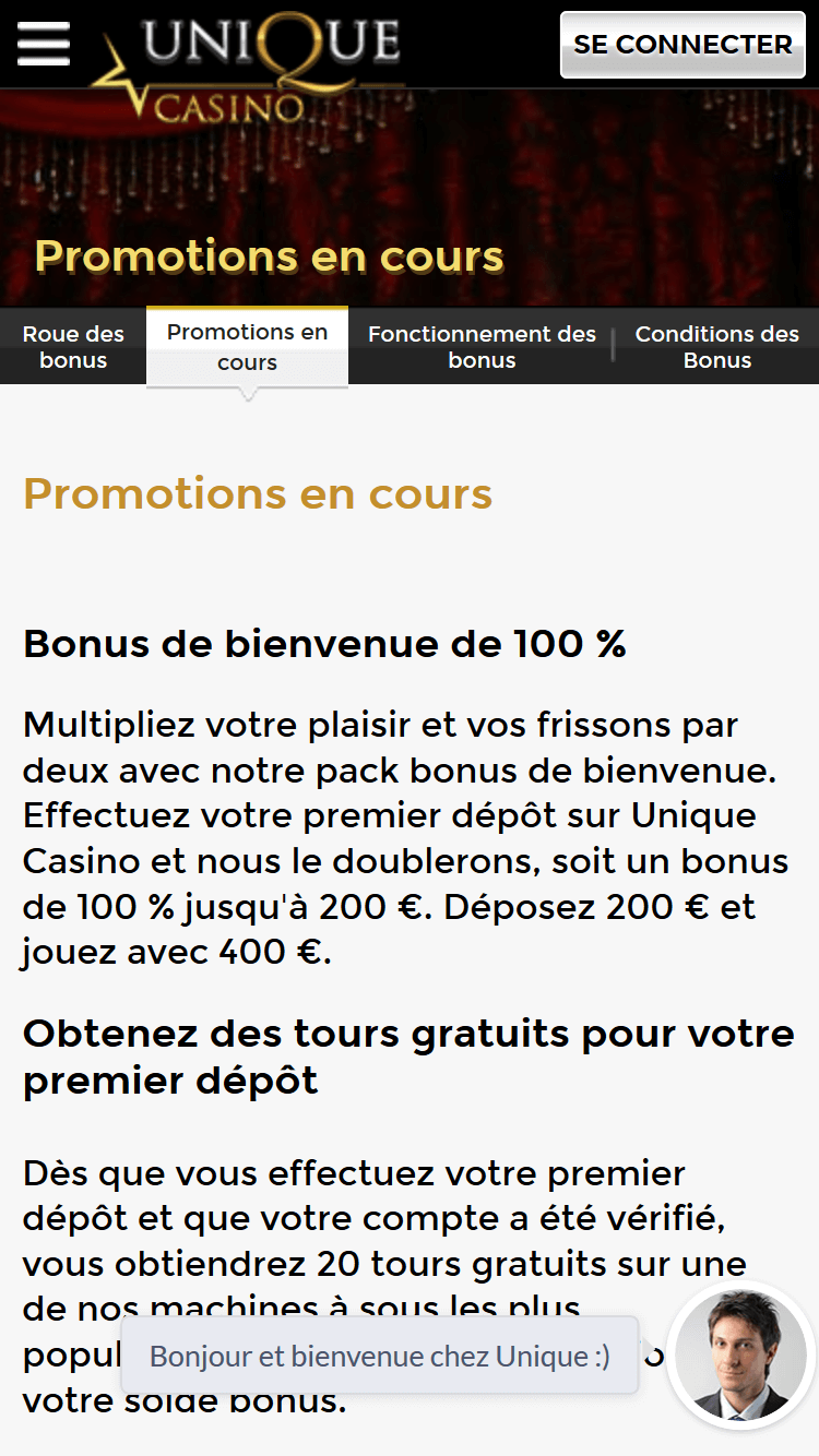 Se non Unique Casino 15 Euro Gratis adesso, ti odierai più tardi