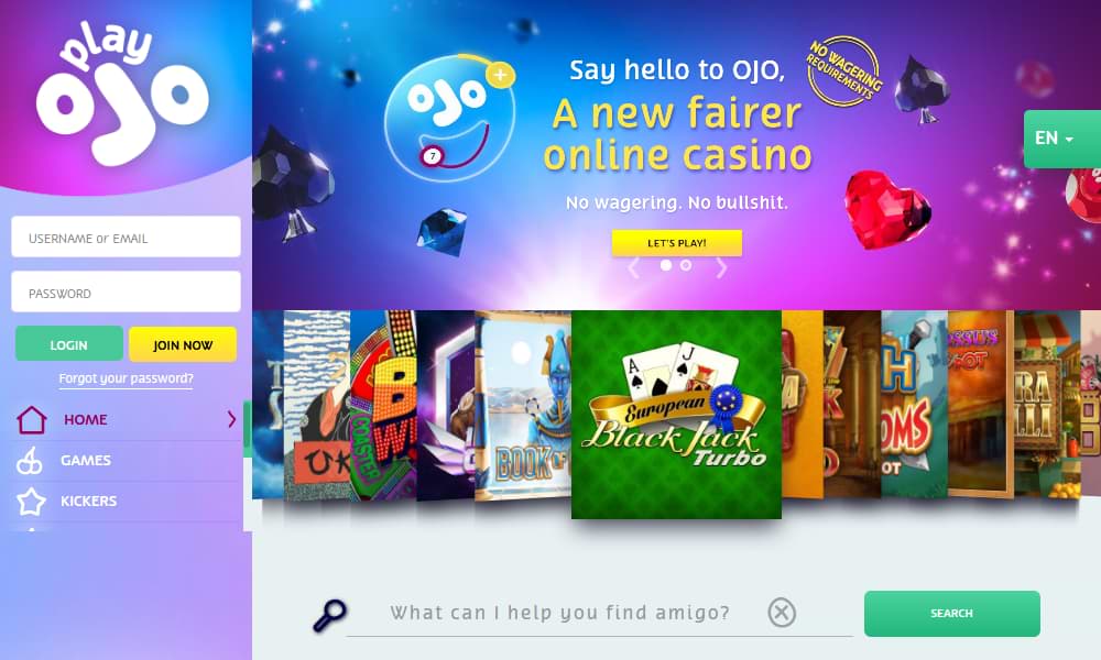 Play OJO desktop Home Page