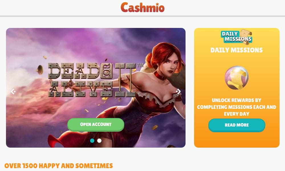 Cashmio desktop Home Page