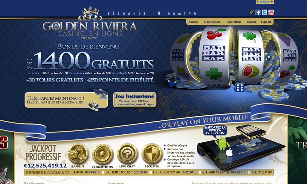 Golden Riviera desktop Home Page