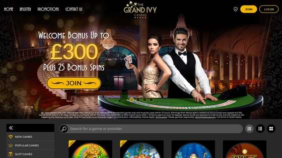 The Grand Ivy Casino Home Screenshot