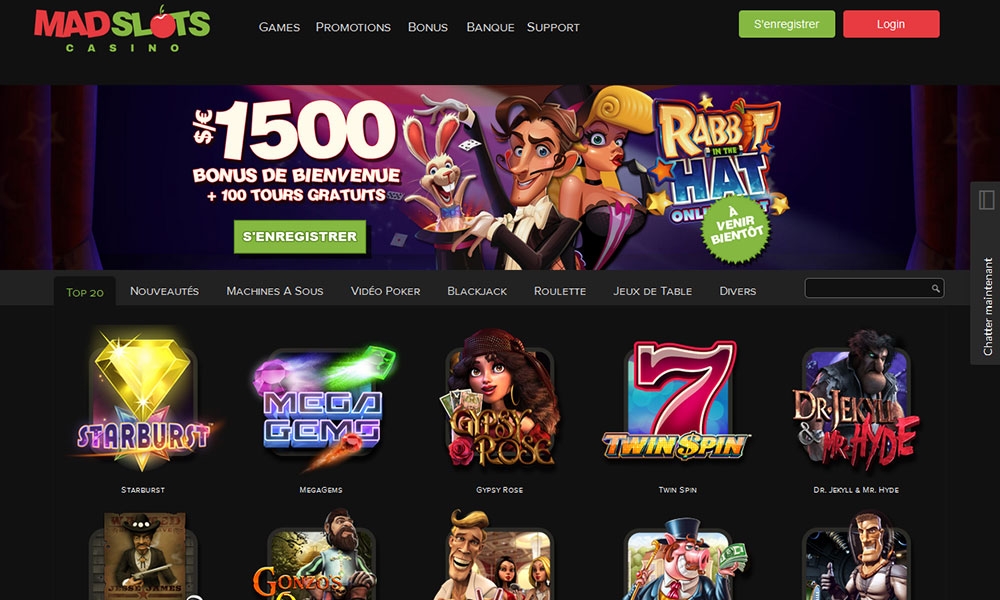 MadSlots desktop Home Page