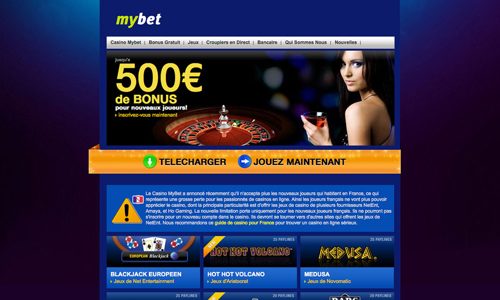 MyBet desktop Home Page