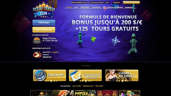 Paris Vegas Casino screenshot desktop