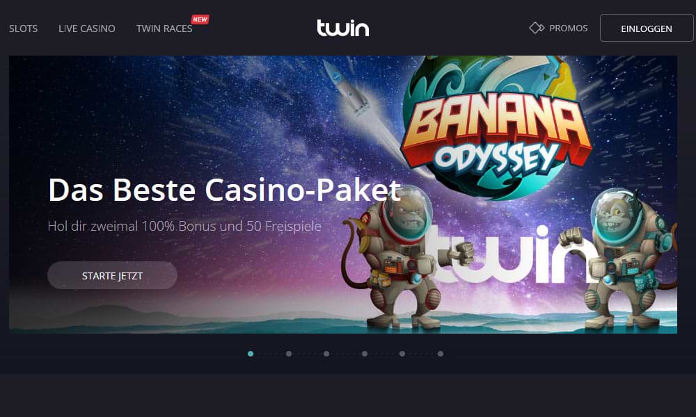 Screenshot von Twin Casino auf dem Computer