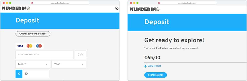 Wunderino Casino Deposit