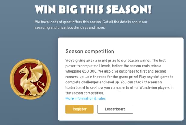 Wunderino Promotion - Season Competition