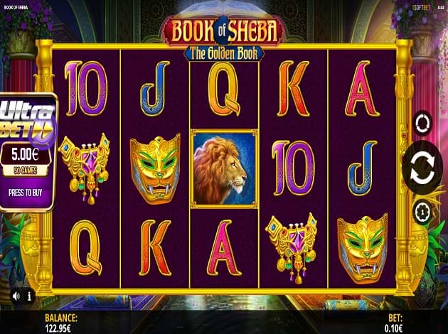 Book Of Sheba Slot Review Screenshot