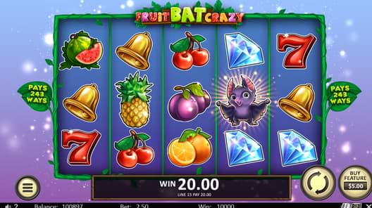 Screenshot of Fruitbat Crazy on computer