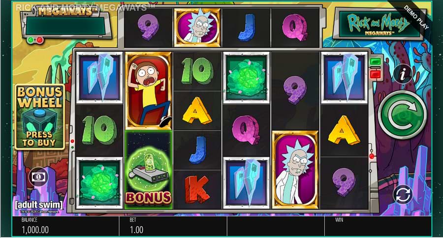 screenshot rick and Morty slot