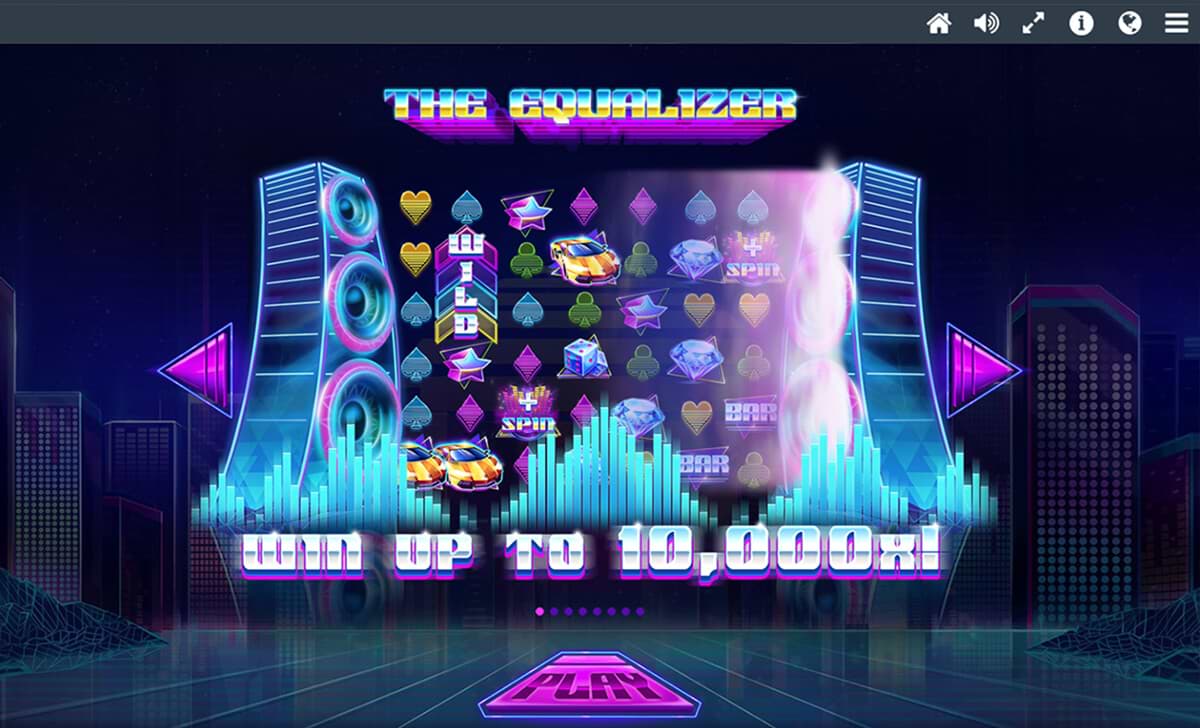 Screenshot of The Equalizer slot machine on computer