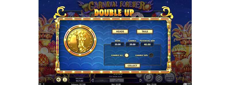 Carnaval Forever slot machine Double Up