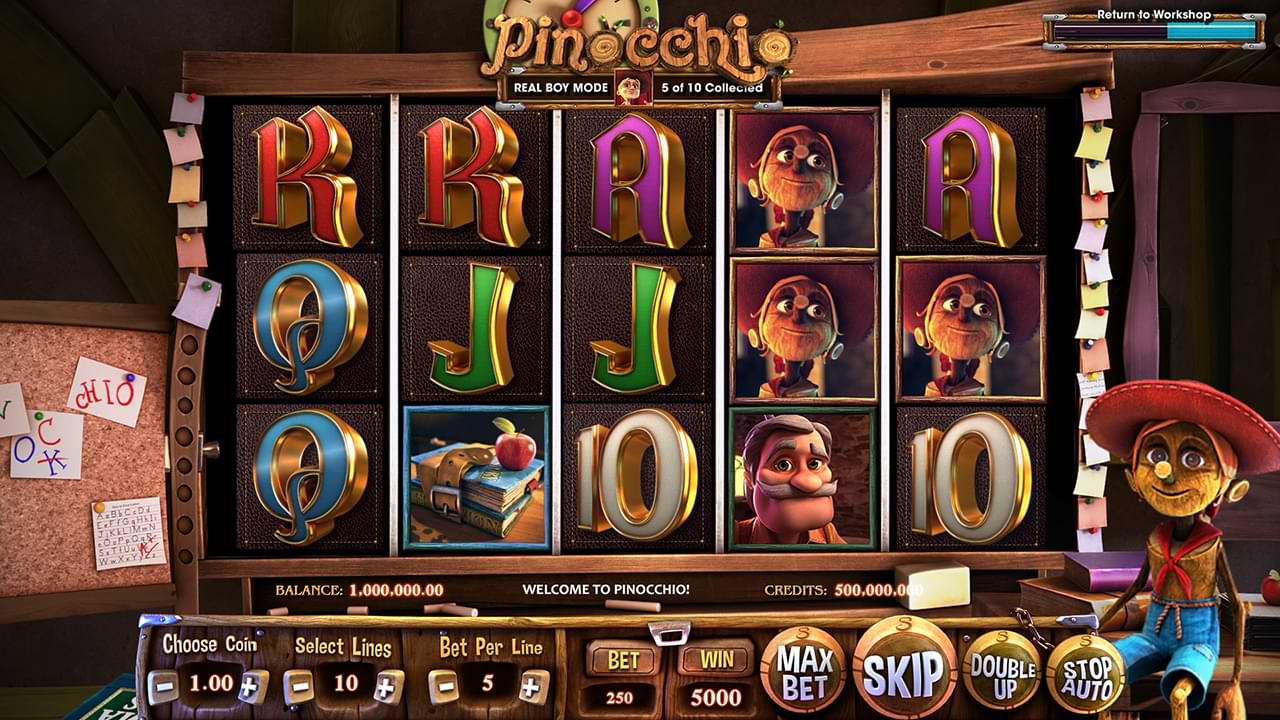 Pinocchio Slot Review Screenshot