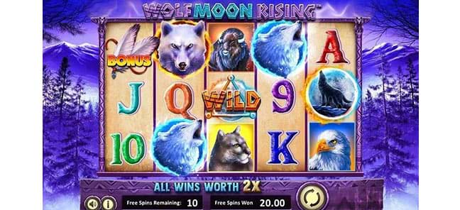 Free spins on Wolf Moon Rising