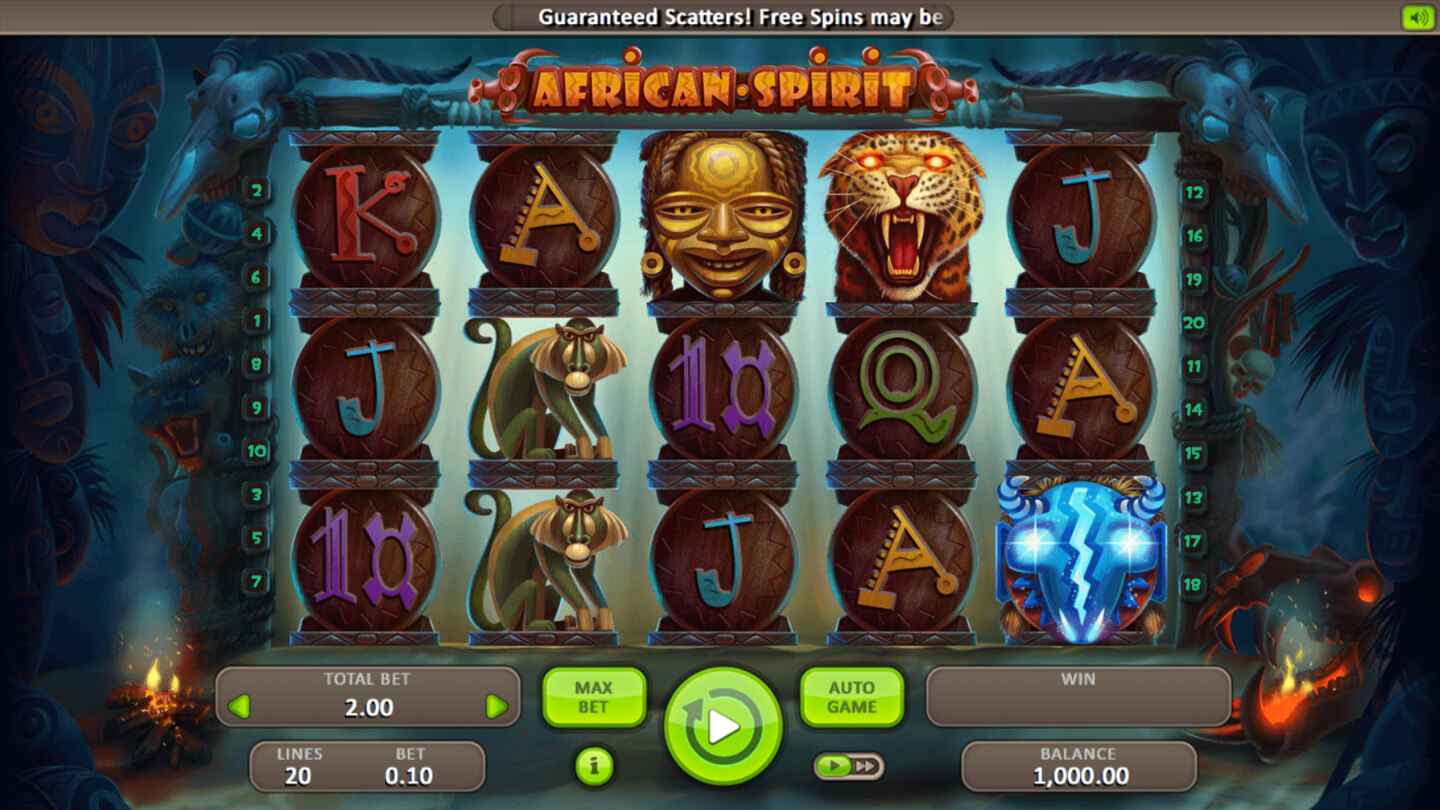 Screenshot African Spirit slot machine