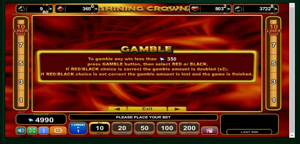 Shining Crown Gamble