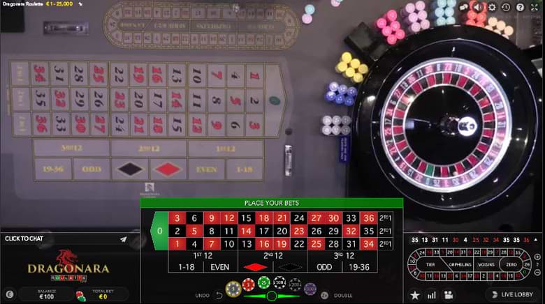 game background Dragonara Roulette