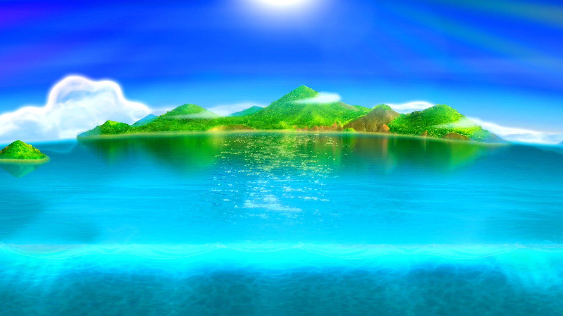 Game hight resolution background Dolphin's Island