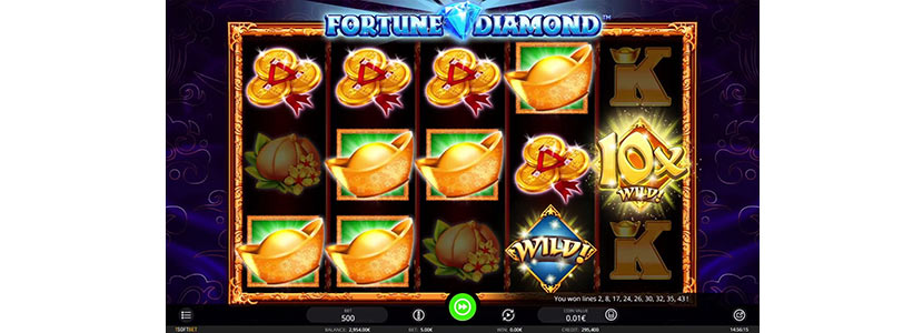 Fortune Diamond slot machine wild symbol
