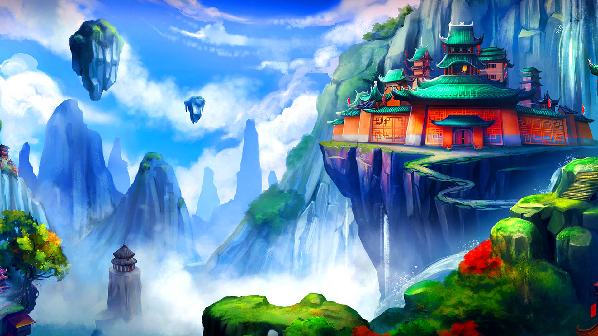 Game hight resolution background Mystery of Long Wei