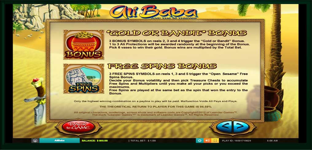 Ali Baba Bonus