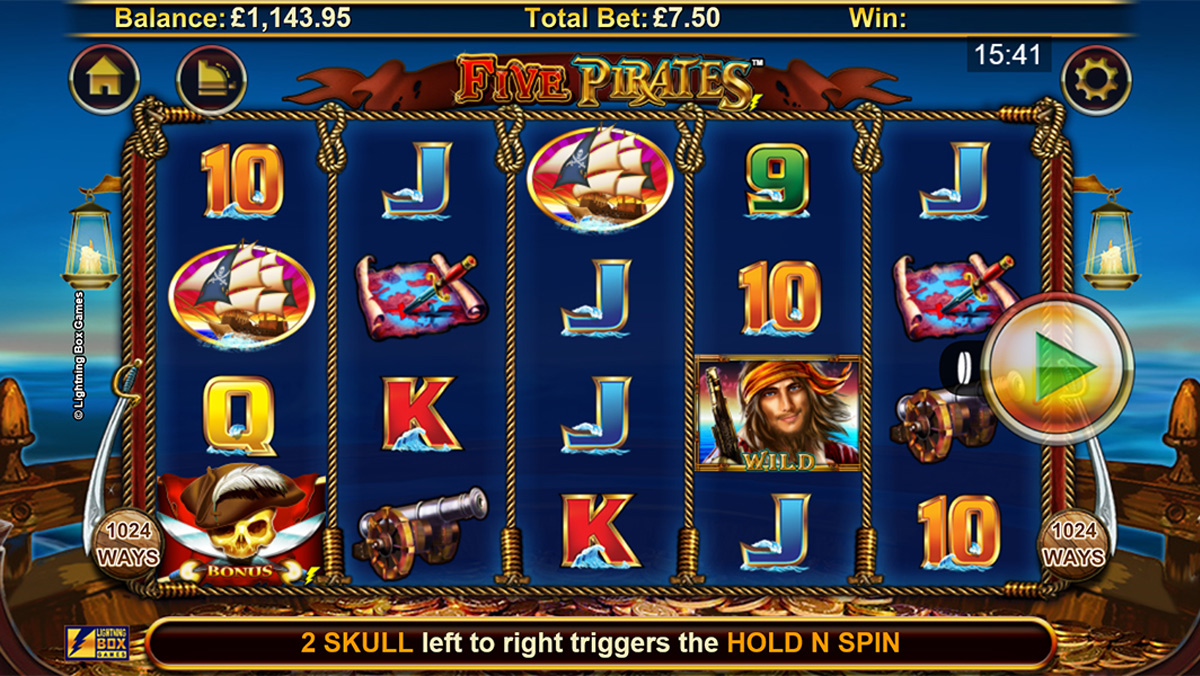 Screenshot Five Pirates slot machine