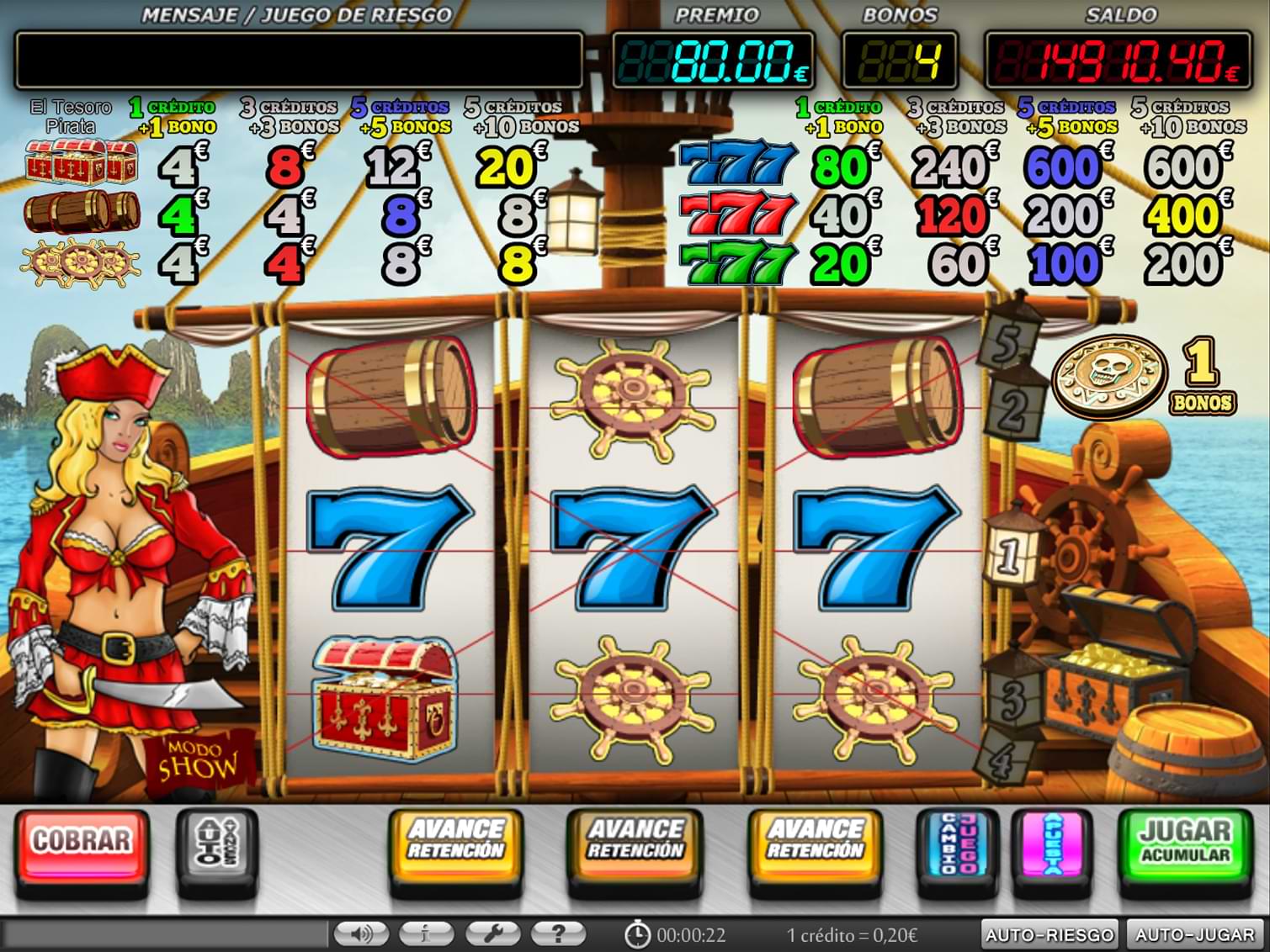 El Tesoro Pirata 5000 Screenshot