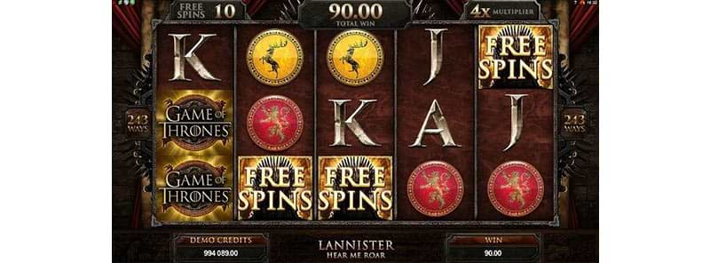 Game of Thrones Free Spins