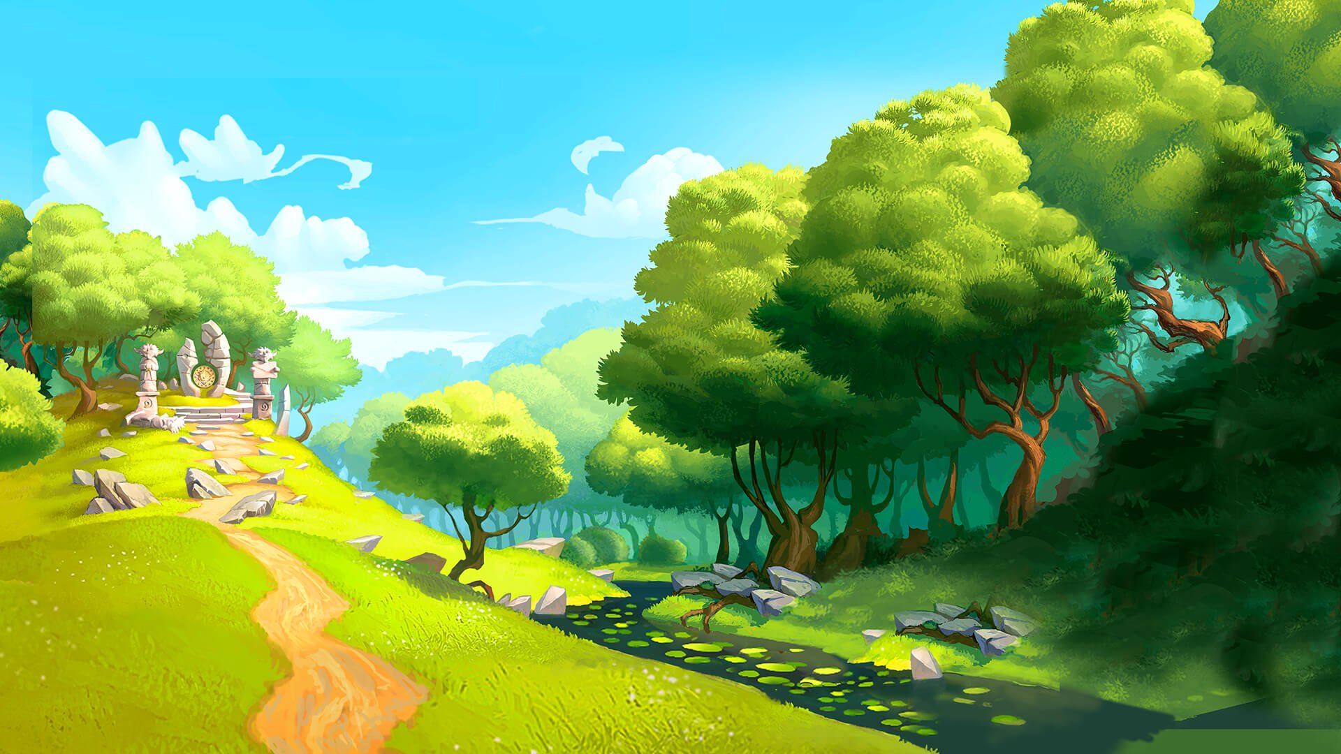 Game hight resolution background Gnome Wood
