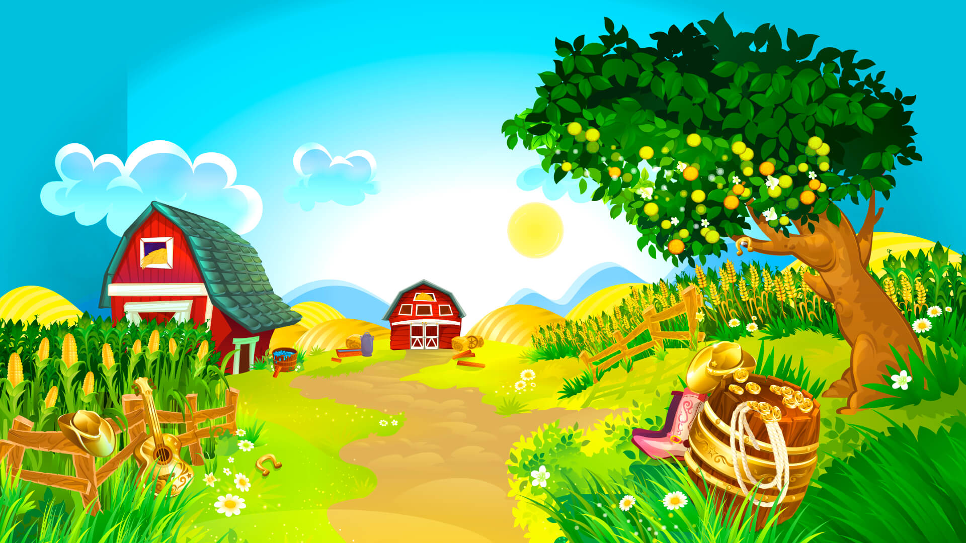 Game hight resolution background Oink Country Love