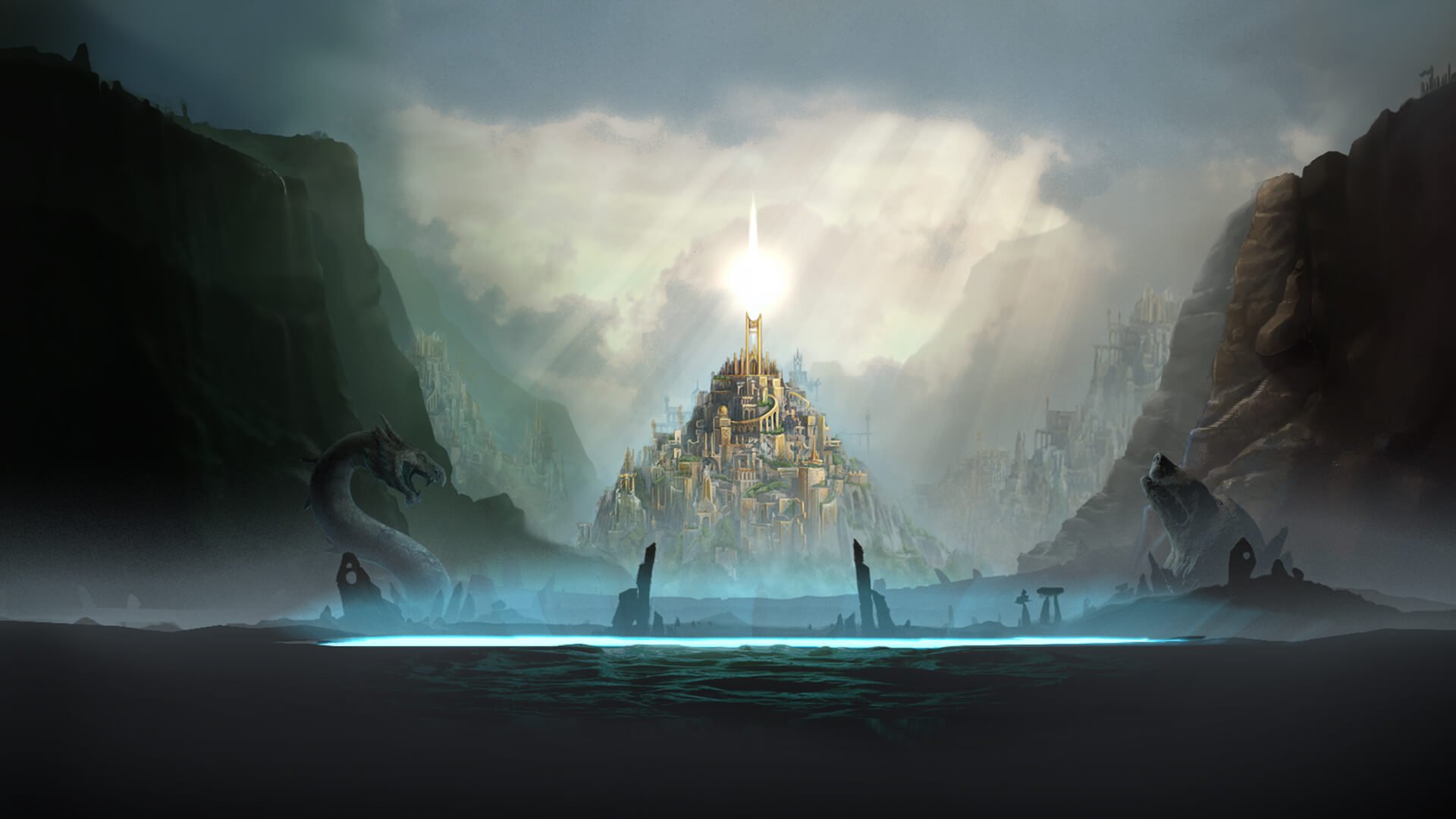 Game hight resolution background Asgardian Stones