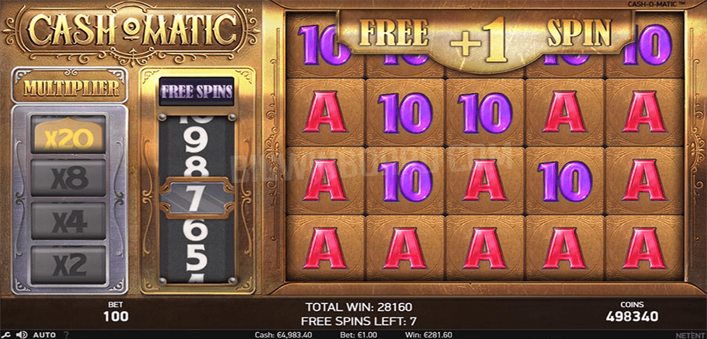 Free games of the Cash-O-Matic slot machine