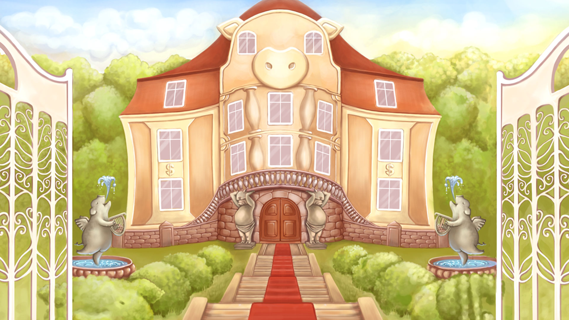 Game hight resolution background Piggy Riches