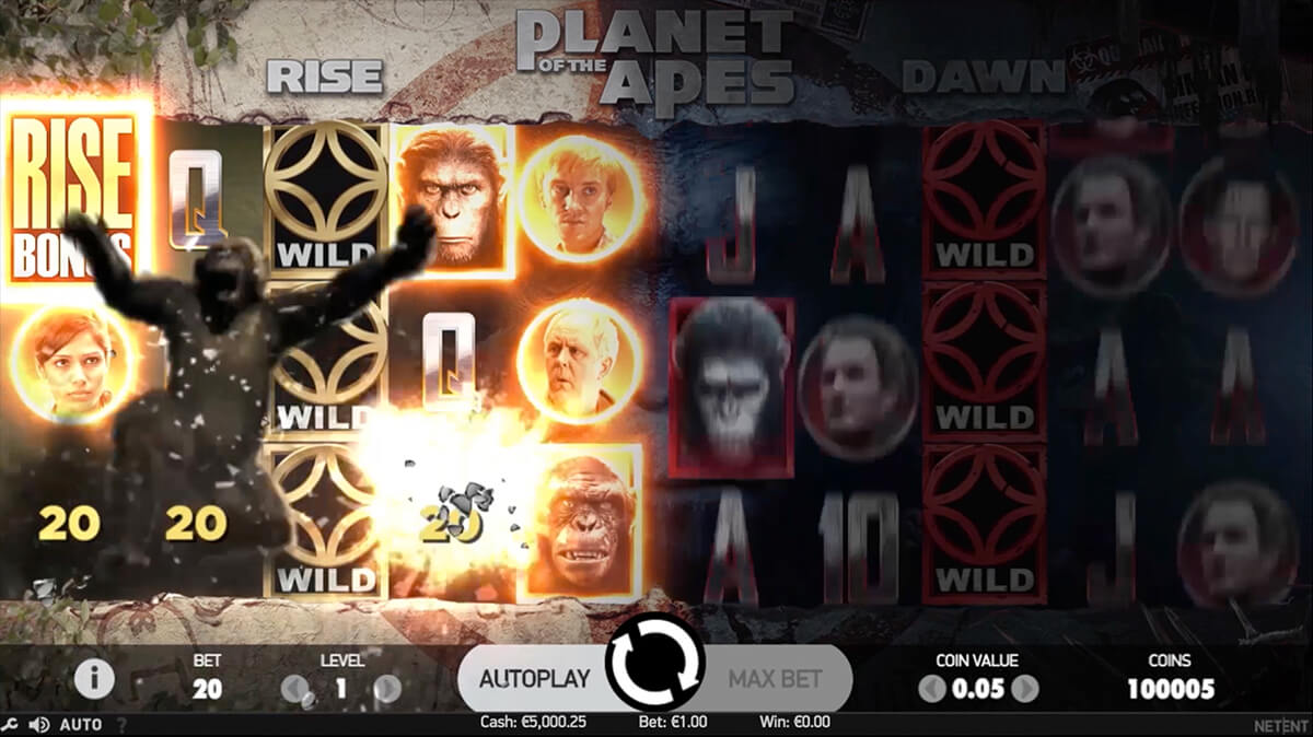 Screenshot Planet of the Apes slot machine