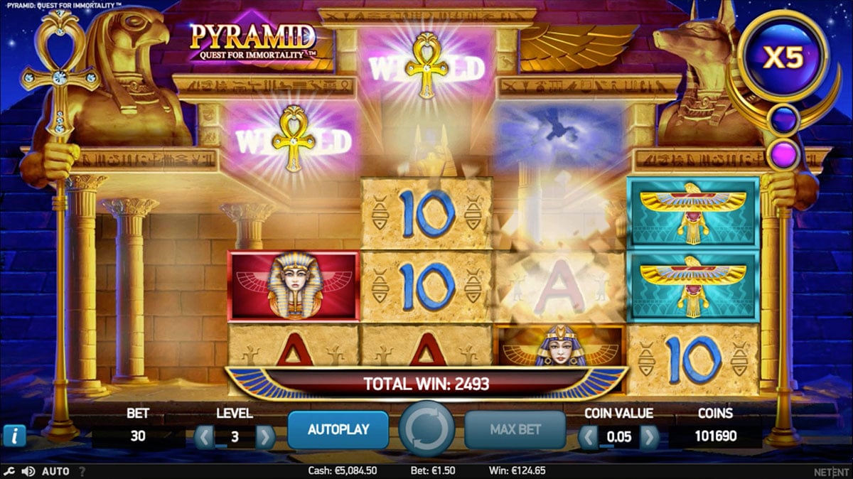 Pyramid: Quest for Immortality Screenshot - Avalanche reels slot