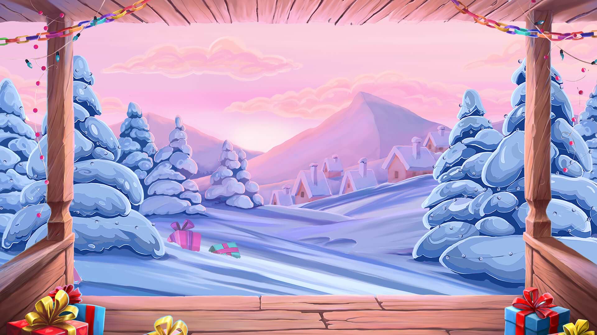 Game hight resolution background Santa vs Rudolf