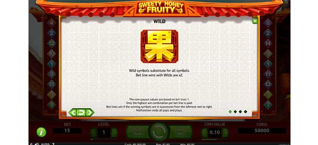 Wild on the Sweety Honey Fruity slot machine