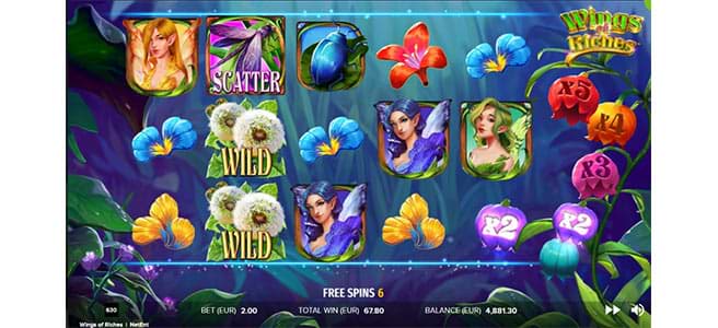 Free spins on Wings of Riches