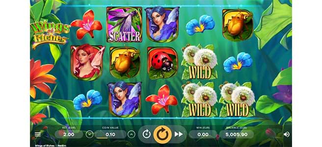 Wings of Riches slot machine by Netent