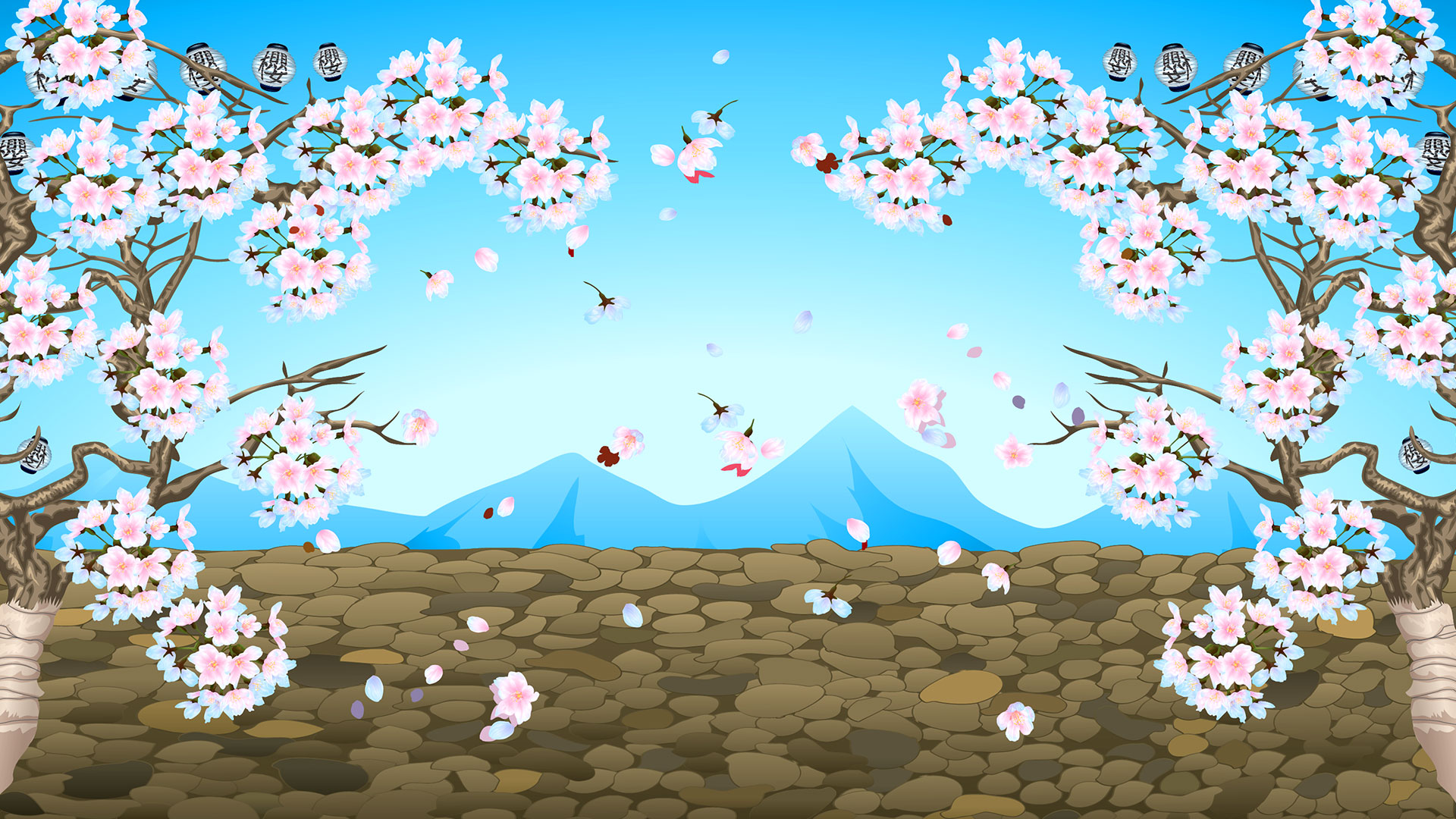 Game hight resolution background Cherry Blossoms