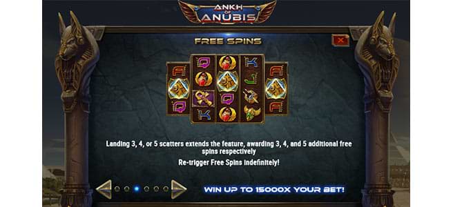 Kostenlose Spiele auf dem Ankh of Anubis Spielautomaten