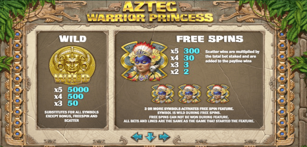 Aztec Warrior Princess Bonus