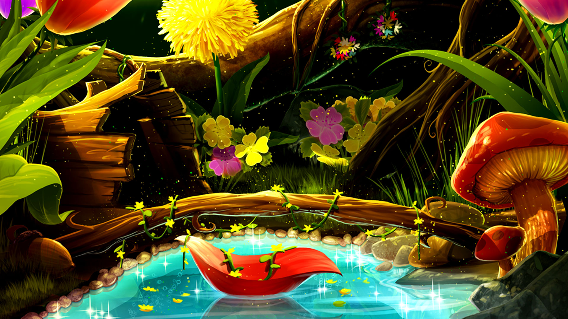 Game hight resolution background Enchanted Meadow