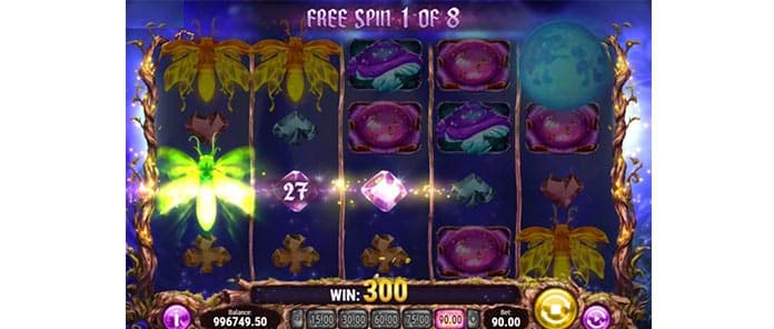 Free spins on the Firefly Frenzy slot machine