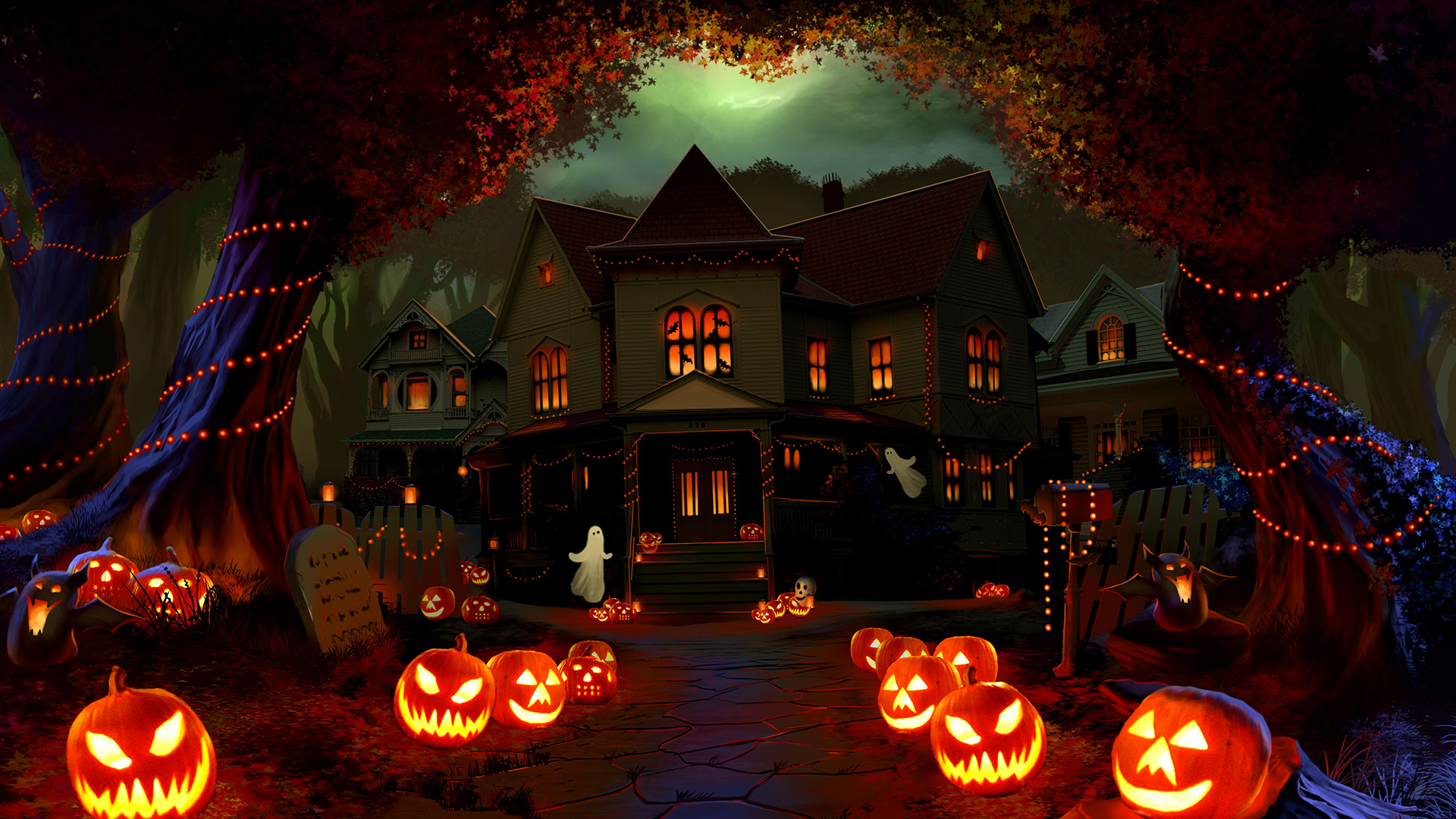Game hight resolution background Happy Halloween