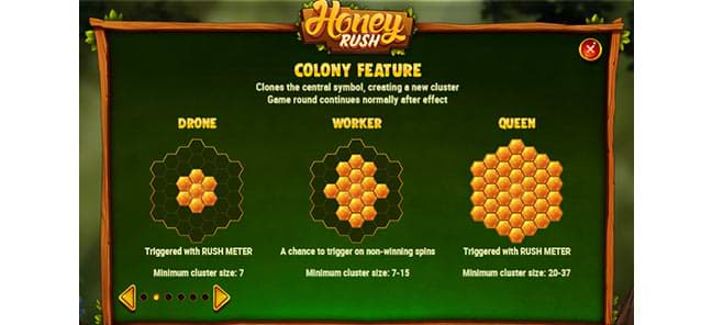 Colony feature on Honey Rush slot machine