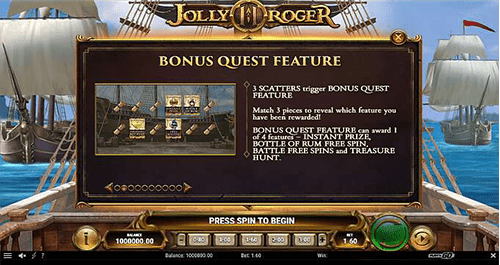 Jolly Roger 2 Bonuses